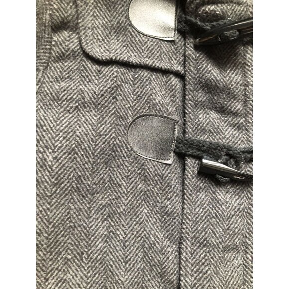 Black Grey Hooded Toggle Coat Size 3T - Picture 2 of 8